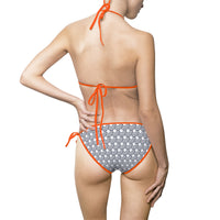 Chic Women's Bikini Swimsuit with Wave Design - Stylish Beachwear for Summer Fun