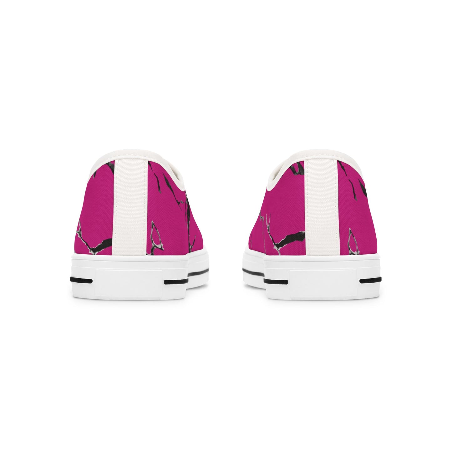 Trendy Pink Marble Low Top Sneakers for Women