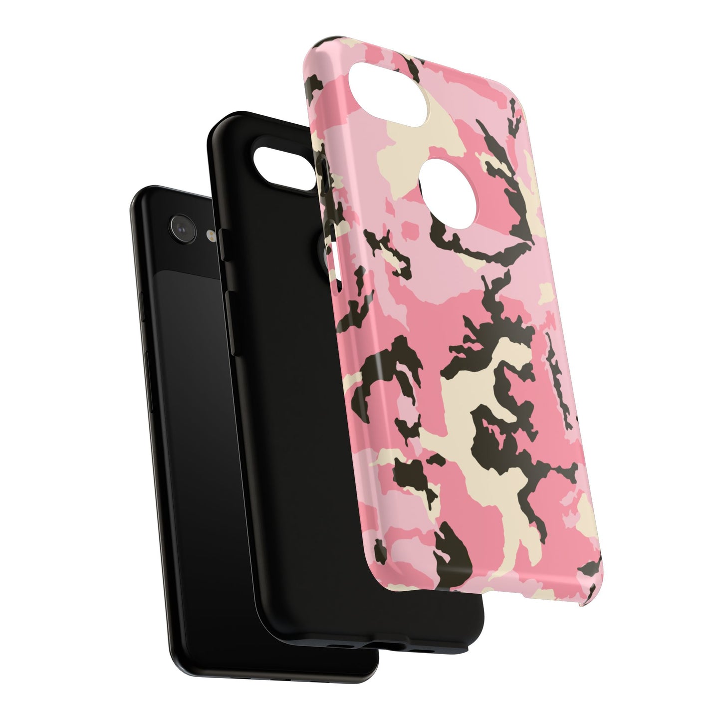 Stylish Tough Phone Case – Pink Camo Design for Bold Protection  Make a statement while keeping your phone safe with this eye-catching pink camouflage case that blends fashion with durability.