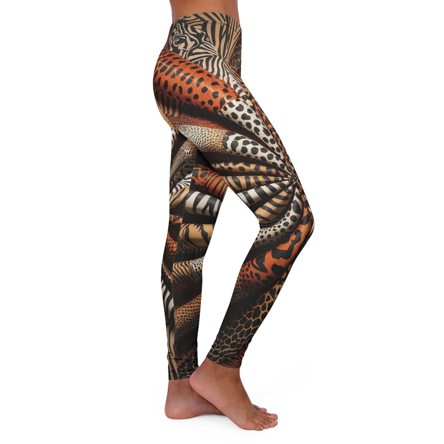 Trendy Animal Print Leggings, Fashionable Workout Leggings, Unique Casual Bottoms, Stylish Yoga Pants, Comfortable Lounge