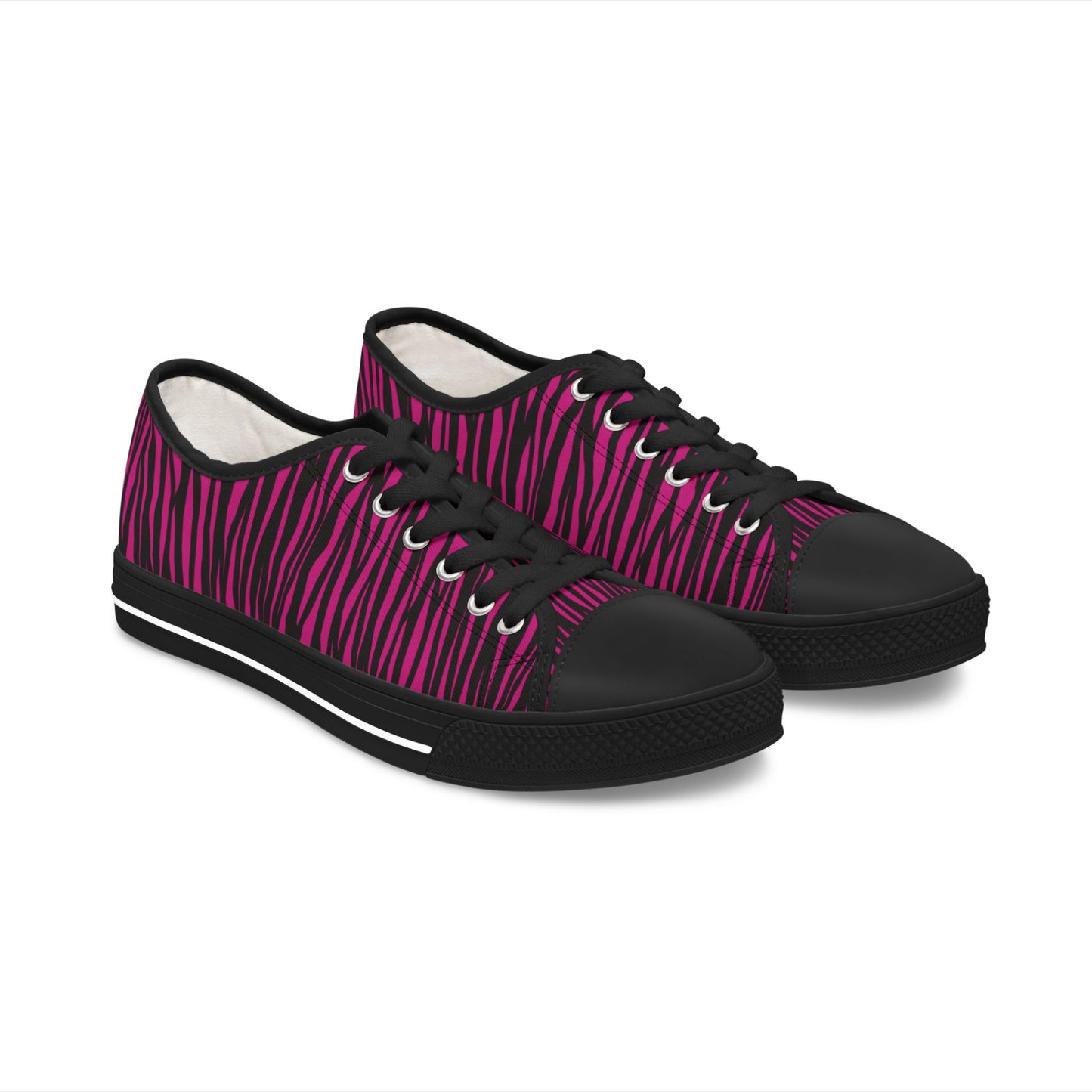 Fierce Pink Zebra Print Sneakers for Women