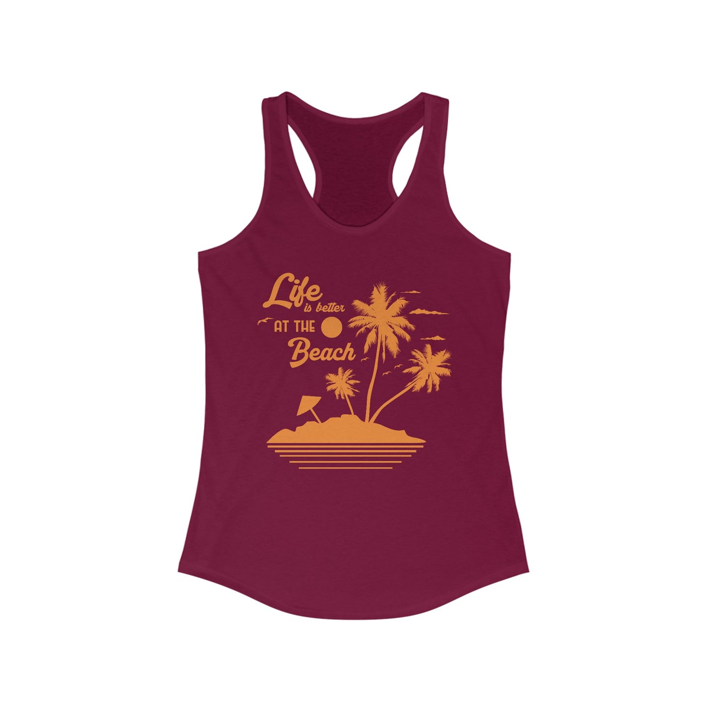 Beach Vibes Racerback Tank - Perfect for Summer, Vacation, Mermaid Lovers, Pool Days, Gift for Her