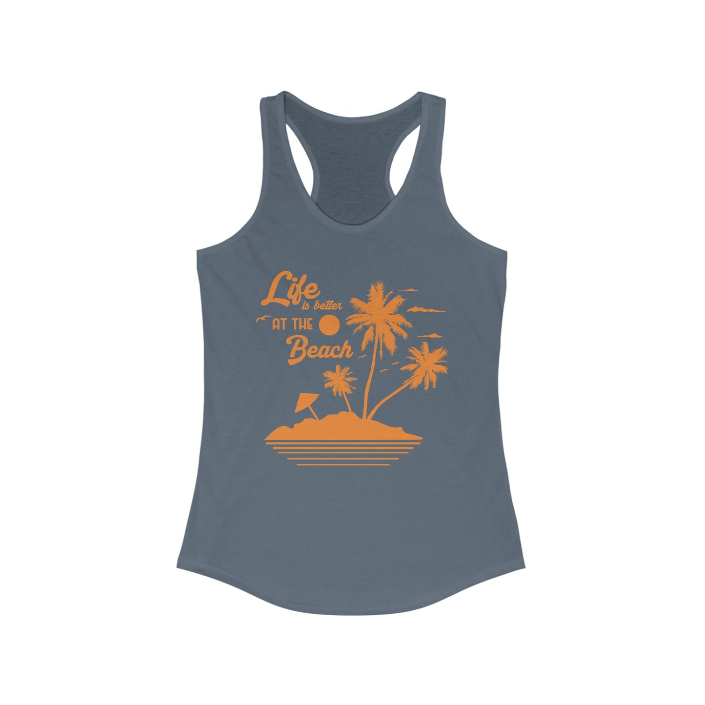 Beach Vibes Racerback Tank - Perfect for Summer, Vacation, Mermaid Lovers, Pool Days, Gift for Her