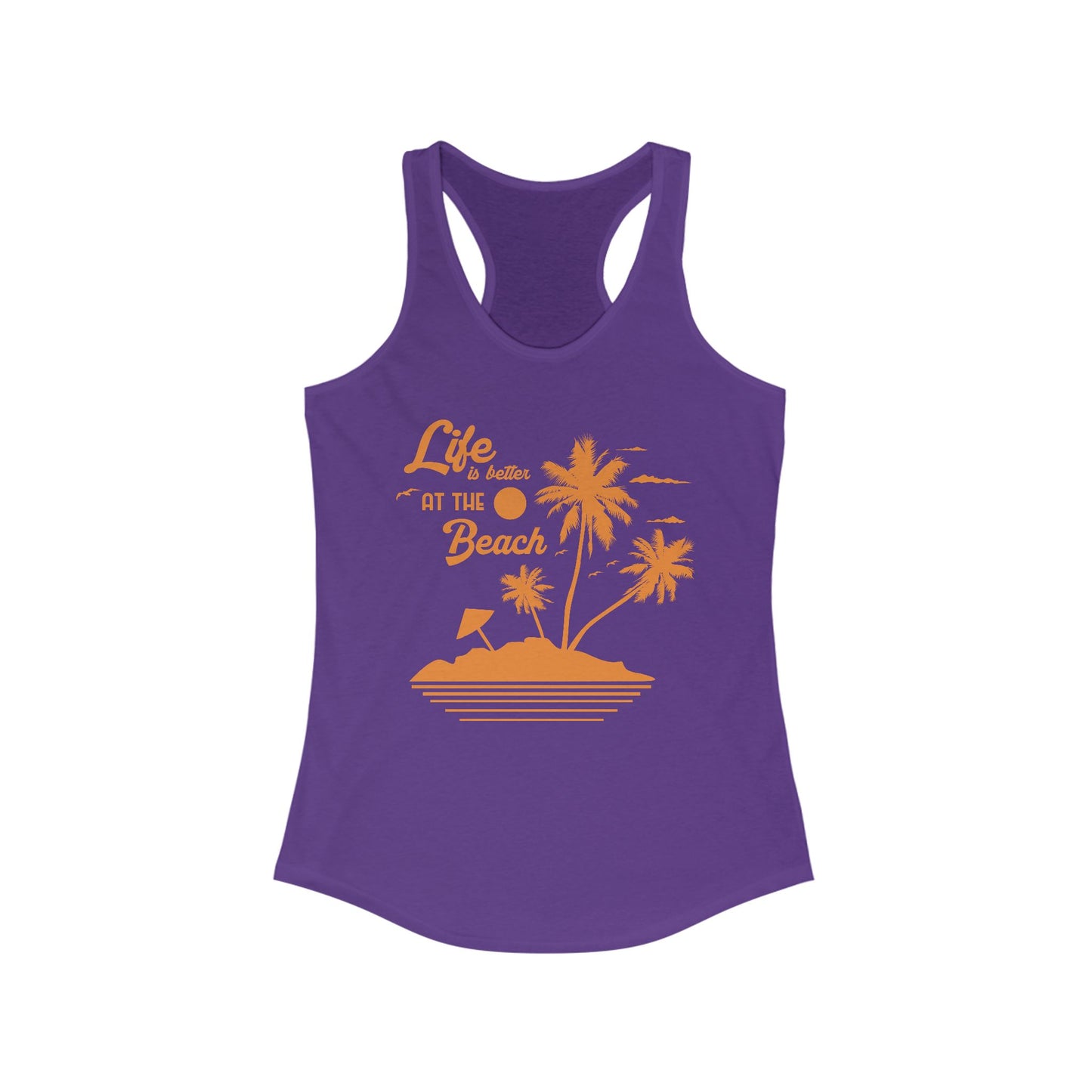 Beach Vibes Racerback Tank - Perfect for Summer, Vacation, Mermaid Lovers, Pool Days, Gift for Her