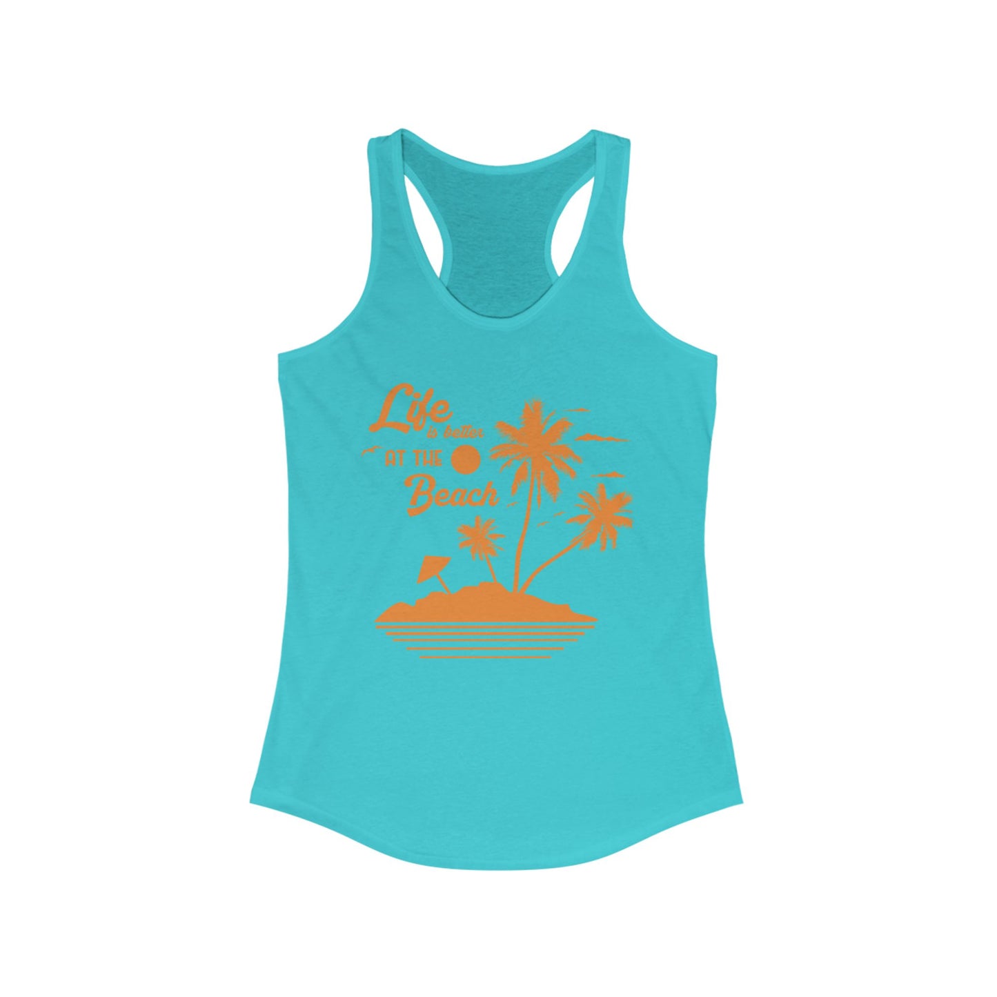 Beach Vibes Racerback Tank - Perfect for Summer, Vacation, Mermaid Lovers, Pool Days, Gift for Her