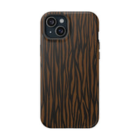 Stylish Magnetic Tough Phone Case - Bold Striped Design