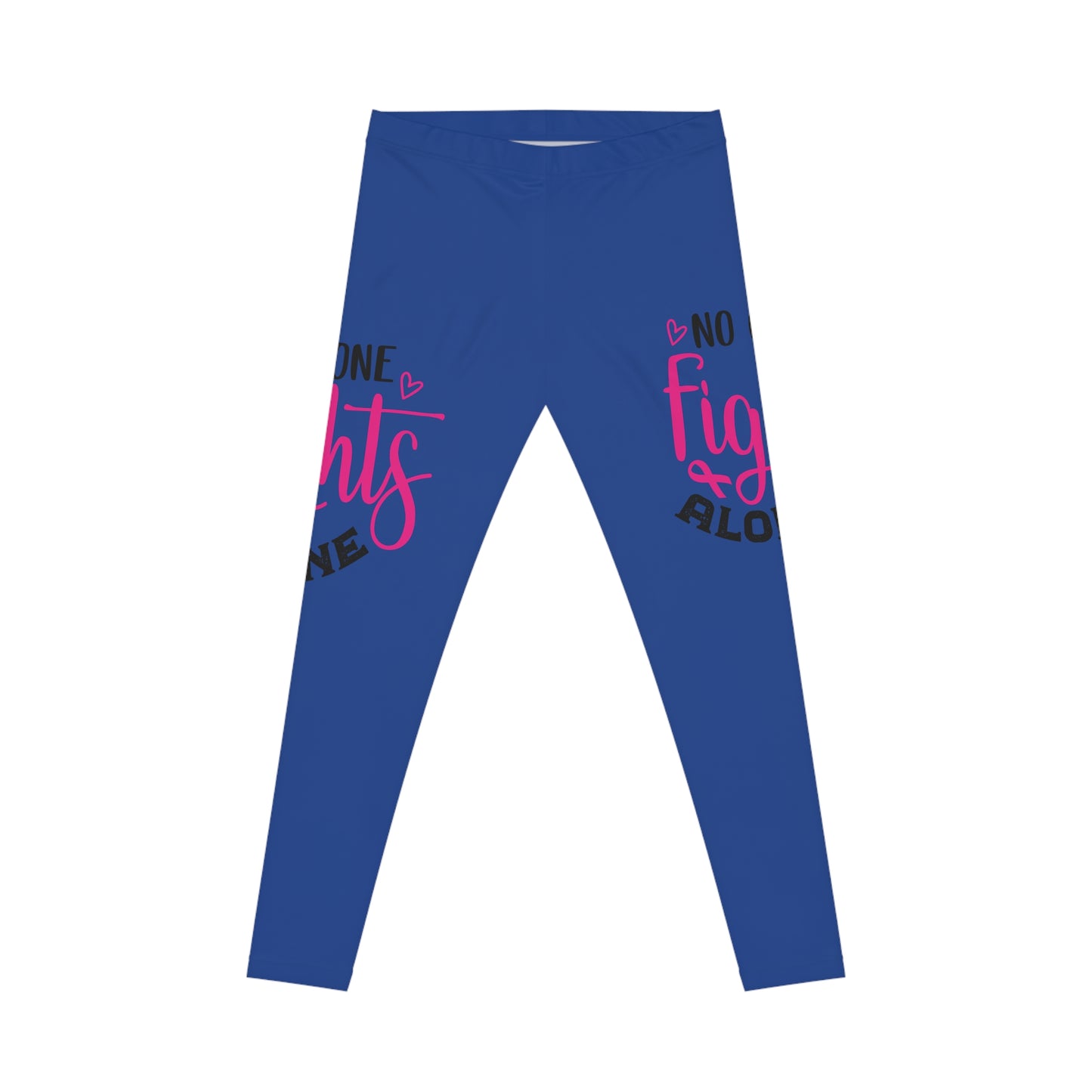 Inspirational Women's Leggings - No One Fights Alone, Motivational Yoga Pants, Gift for Her, Activewear, Support Leggings
