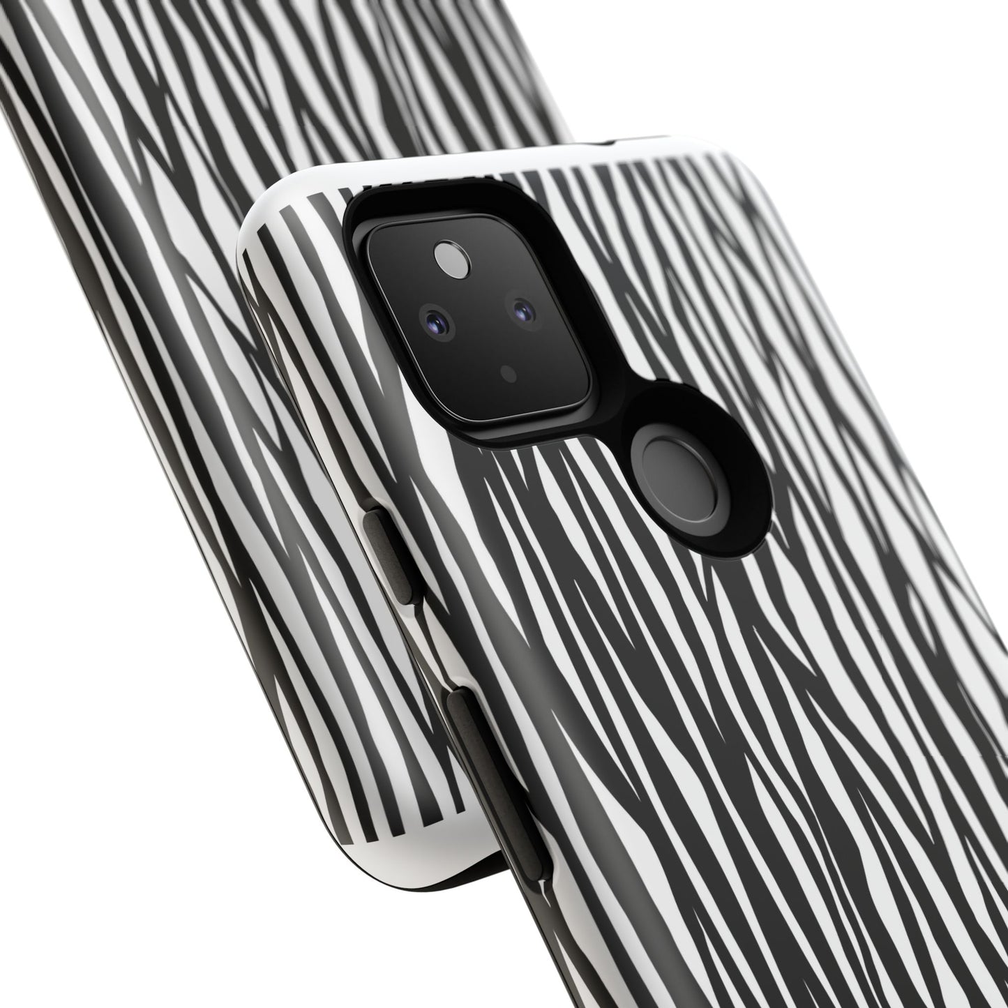 Tough Cases: Stylish Black and White Zebra Print Phone Case
