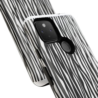 Tough Cases: Stylish Black and White Zebra Print Phone Case