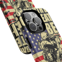 Military-Themed Phone Case - 'God Created Beer' Design