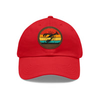 Lobster Themed Dad Hat with Leather Patch - Vintage Style Cap for Seafood Lovers