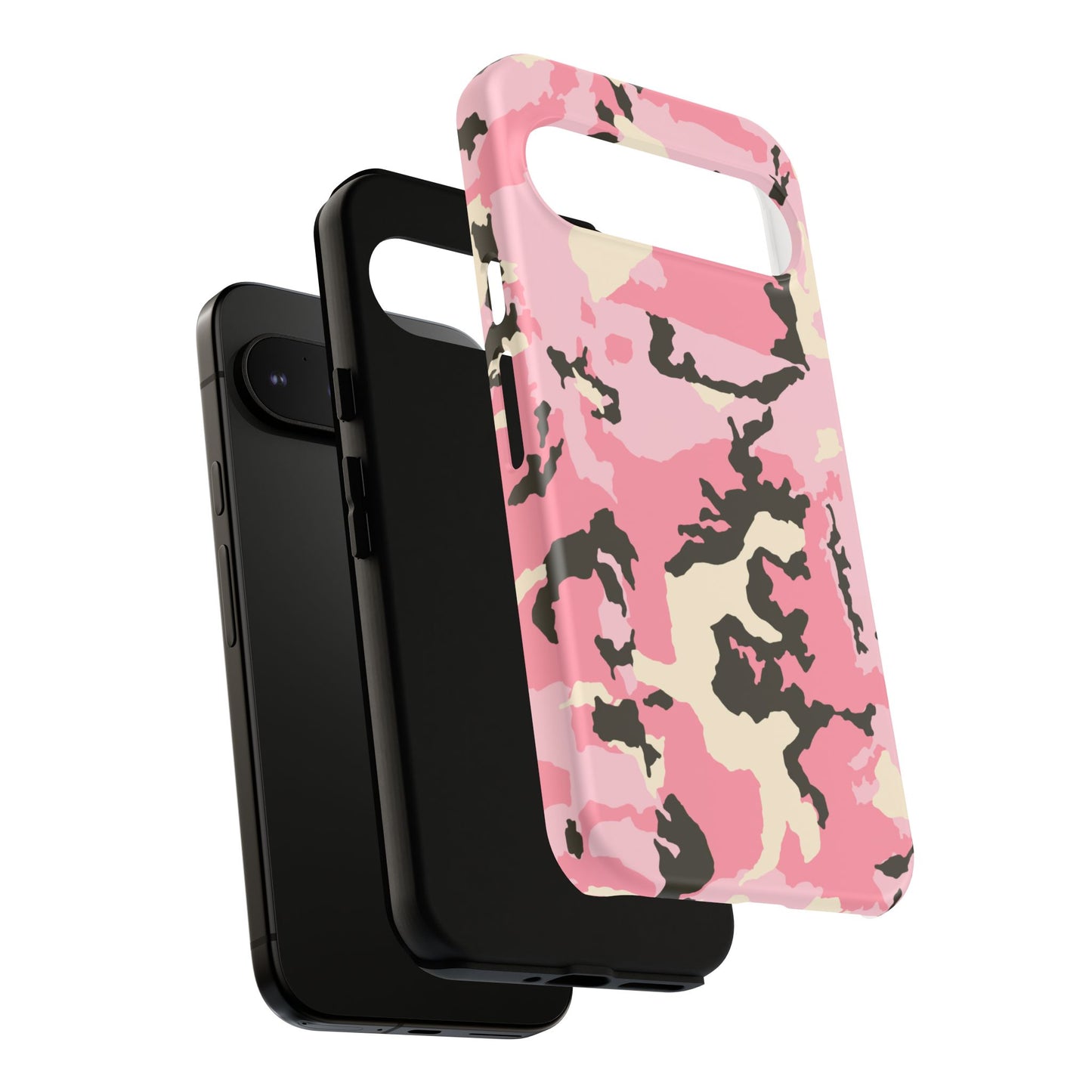 Stylish Tough Phone Case – Pink Camo Design for Bold Protection  Make a statement while keeping your phone safe with this eye-catching pink camouflage case that blends fashion with durability.