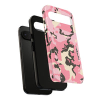 Stylish Tough Phone Case – Pink Camo Design for Bold Protection  Make a statement while keeping your phone safe with this eye-catching pink camouflage case that blends fashion with durability.