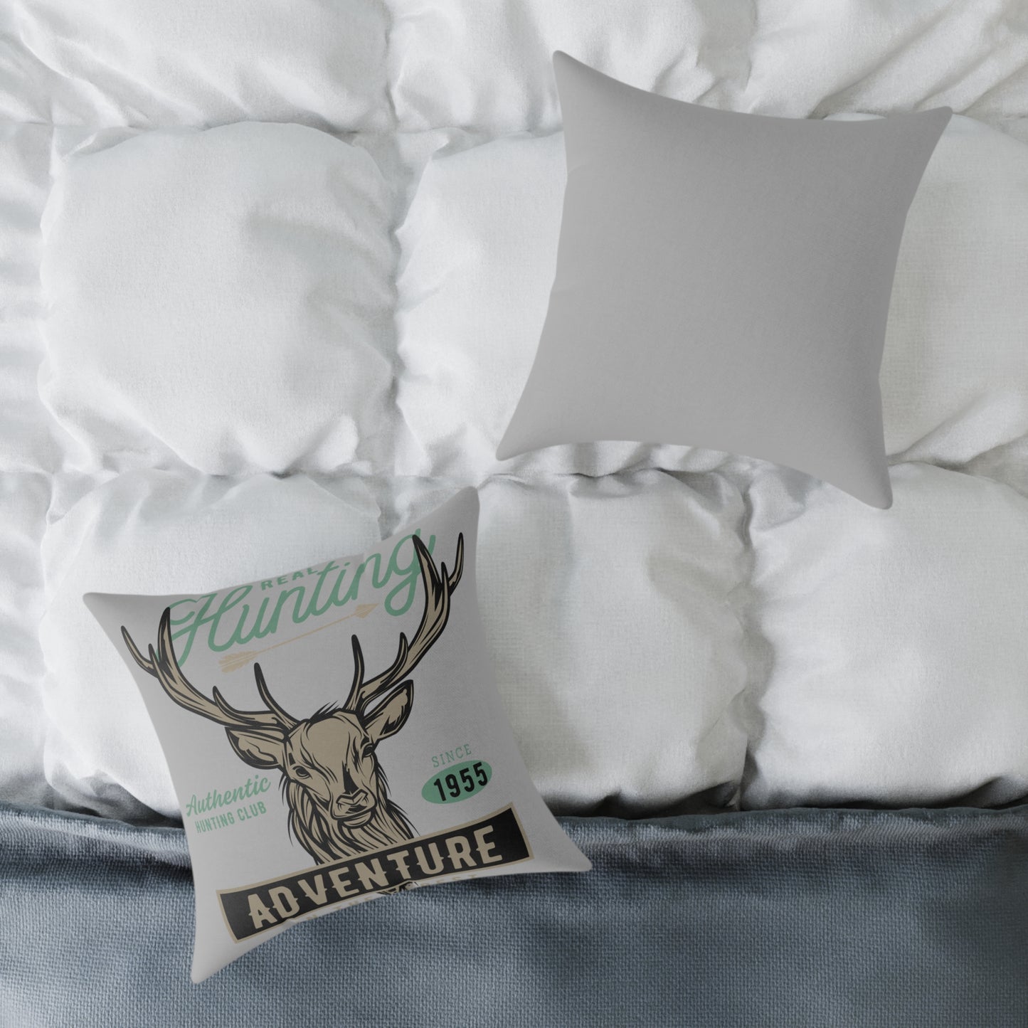 Adventure Hunting Club Pillow - Rustic Home Decor