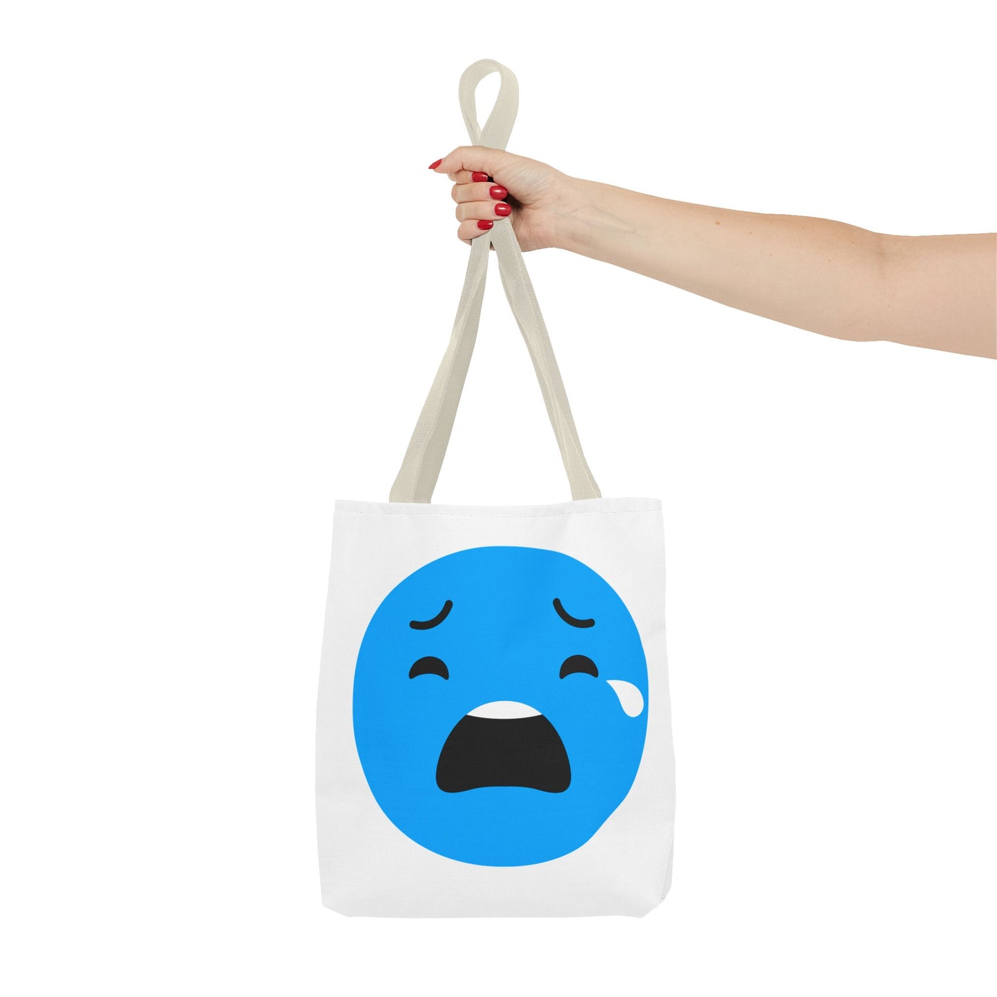 Emotional Expression Tote Bag - Cute Sad Face Design