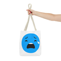 Emotional Expression Tote Bag - Cute Sad Face Design
