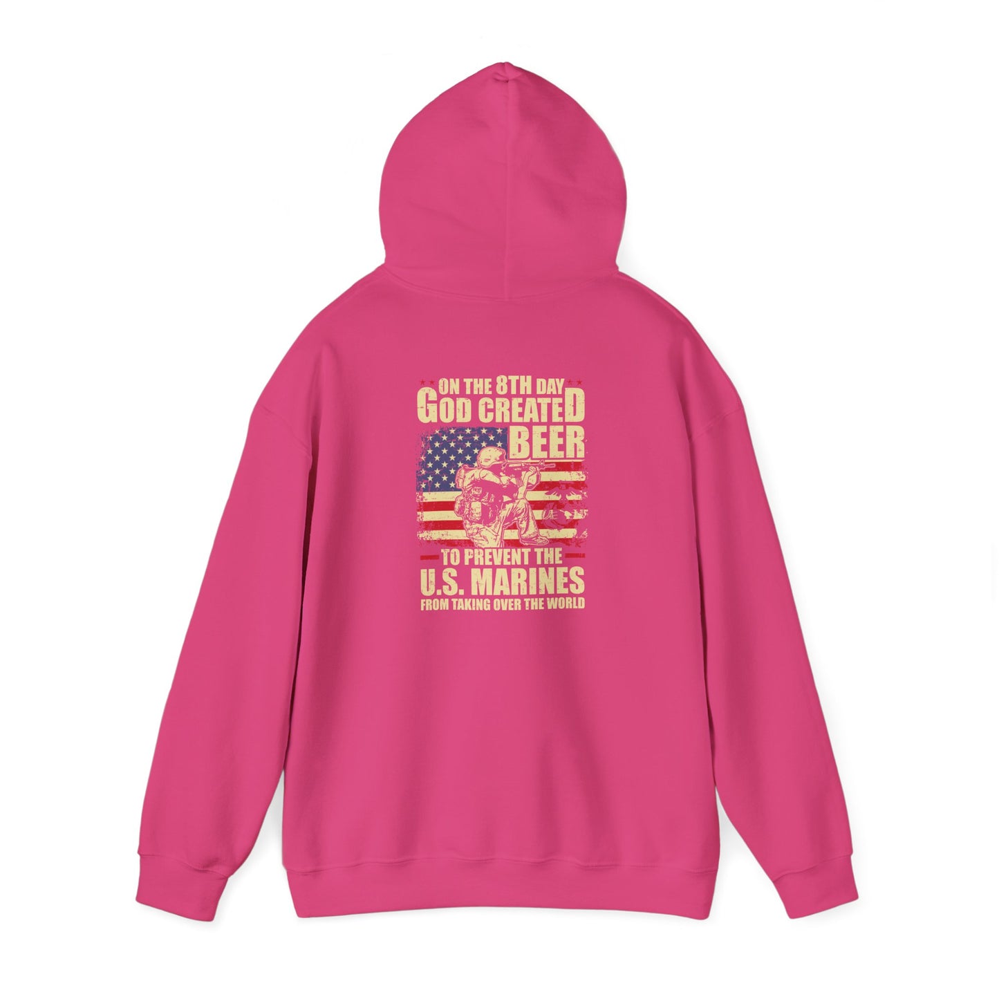 God Created Beer Hoodie, Marine Sweatshirt - Funny Drinking Gift, Unisex Pullover, Alcohol Lover, Birthday Present, Cool