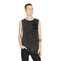 Unisex Stonewash Tank Top - Shine Graphic Tee for Summer Adventures