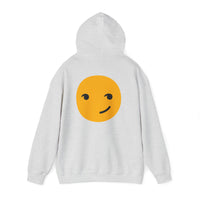 Smiley Face Unisex Heavy Blend Hooded Sweatshirt – Cozy & Playful Comfort for All Occasions