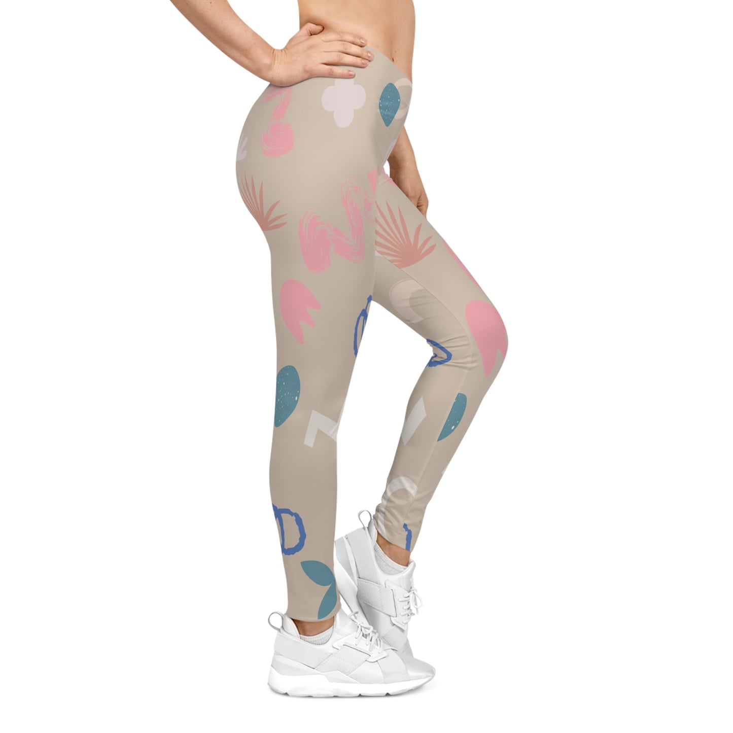 Trendy Women Casual Leggings with Abstract Fun Patterns