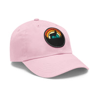 Stylish Dad Hat with Leather Patch - Retro Deer Design