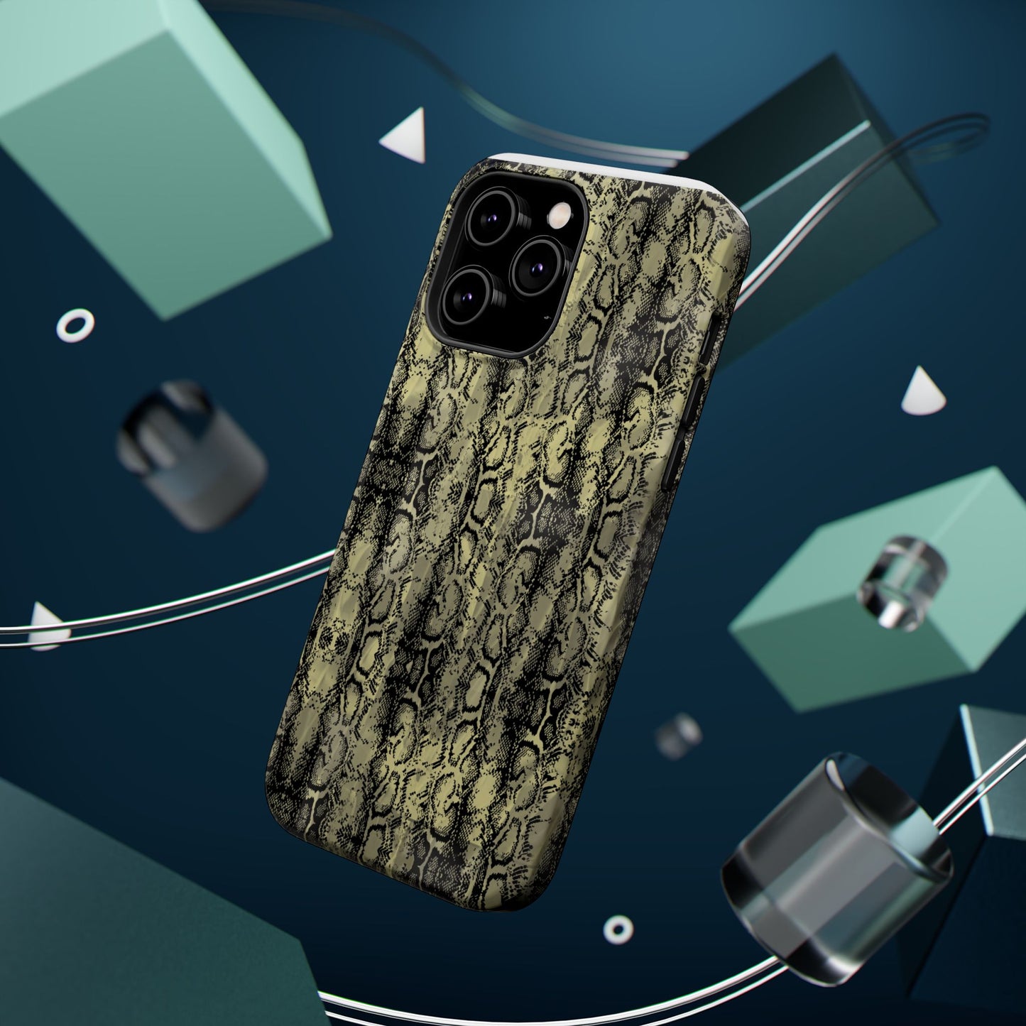 Stylish Snake Skin Magnetic Tough Case - Durable Protection for Your Phone