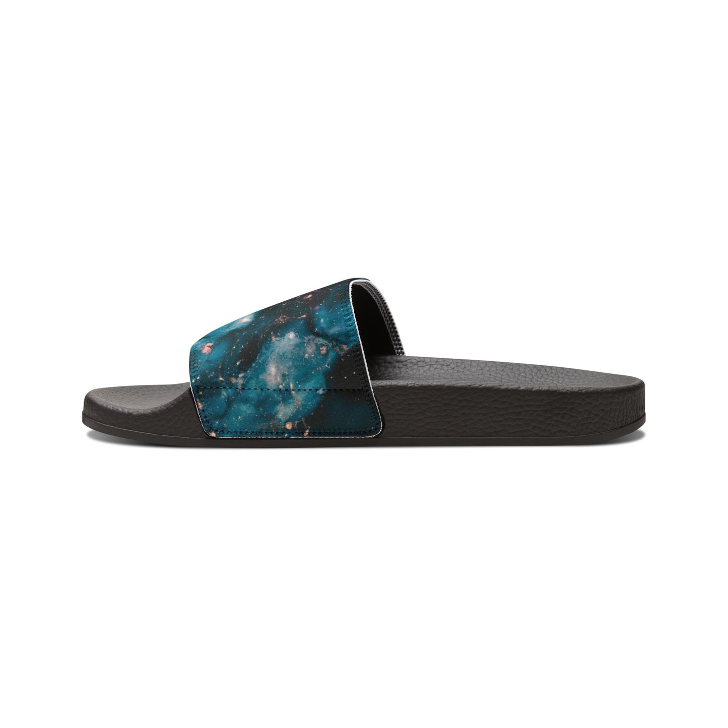 Galaxy Print Women&#039;s Sandals, Comfortable Summer Footwear, Pool Slides, Vacation Shoes, Unique Beach Wear