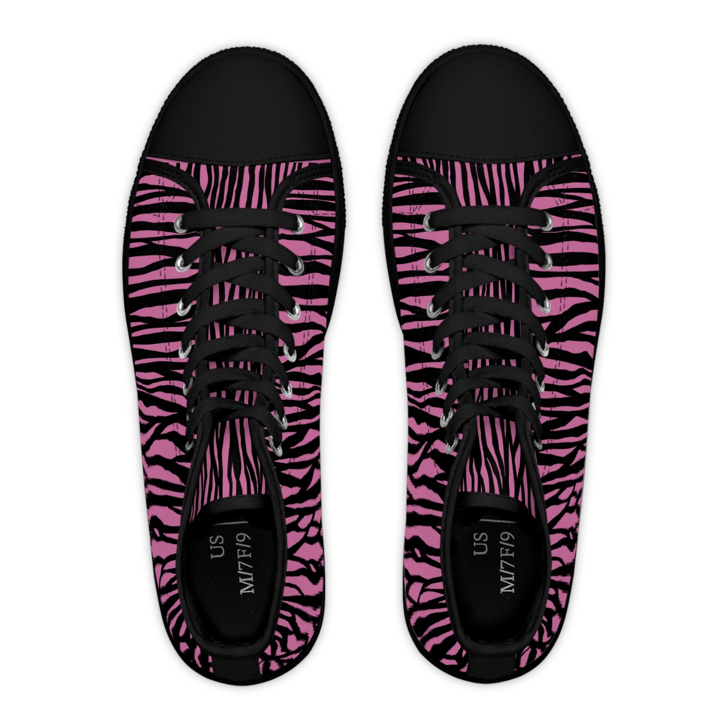 Pink Zebra Print High Top Sneakers for Women - Trendy and Stylish Footwear