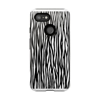 Tough Cases: Stylish Black and White Zebra Print Phone Case