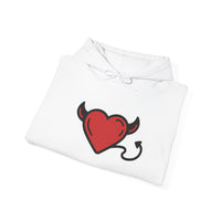 Devilish Heart Hoodie - Unisex Heavy Blend™ Sweatshirt for Fun-Loving Spirits