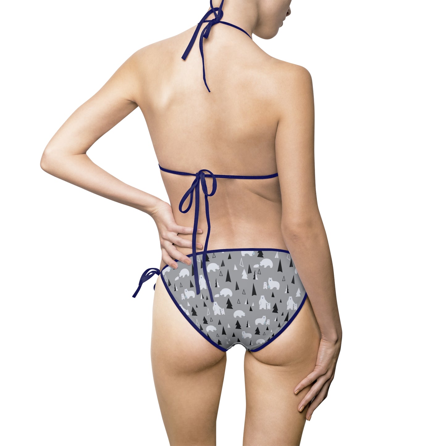 Stylish Gray Triangle Bikini Swimsuit for Women - Perfect for Beach Days & Pool Parties