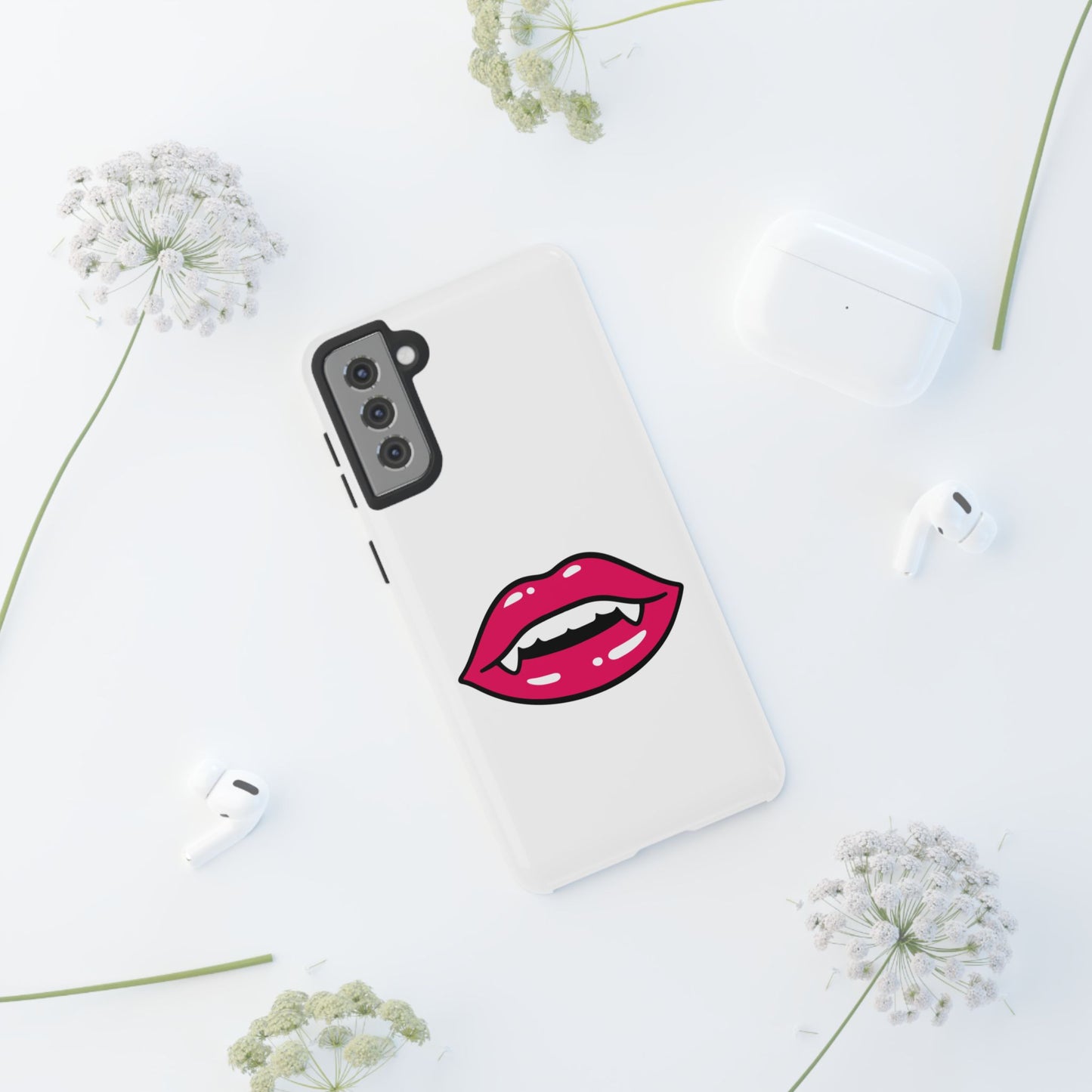 Vampire Mouth Phone Case - Tough Cases for Halloween, Gift for Spooky Lovers, Quirky Phone Accessories, Fun Tech Gear