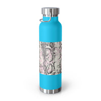 Trendy Snakeskin Insulated Water Bottle - 22oz - Perfect for Travel & Outdoor Adventures