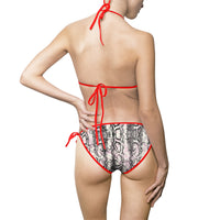 Stylish Women's Snakeskin Bikini Swimsuit - Perfect for Beach Days and Summer Fun