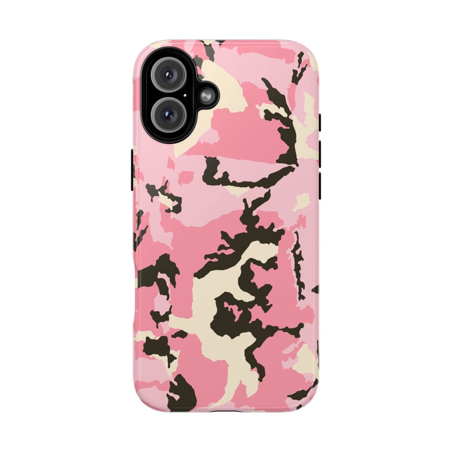 Stylish Tough Phone Case – Pink Camo Design for Bold Protection  Make a statement while keeping your phone safe with this eye-catching pink camouflage case that blends fashion with durability.