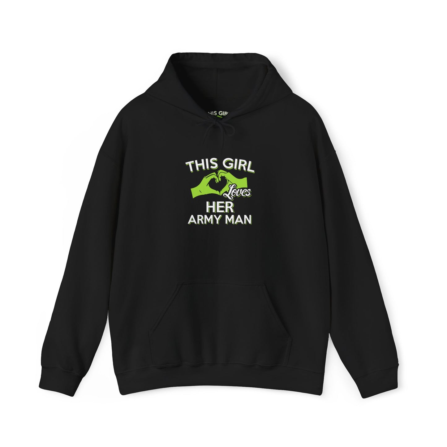 This Girl Loves Her Army Man Hoodie, Military Sweatshirt, Unisex Army Merchandise, Gifts for Military Spouses, Patriotic