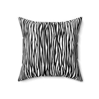 Chic Zebra Print Pillow - Stylish Home Decor, Accent Pillow, Black and White Pillow, Modern Couch Accessory, Animal Print Cushion