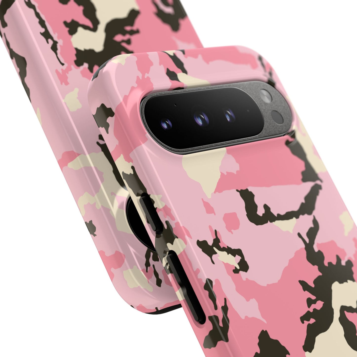 Stylish Tough Phone Case – Pink Camo Design for Bold Protection  Make a statement while keeping your phone safe with this eye-catching pink camouflage case that blends fashion with durability.