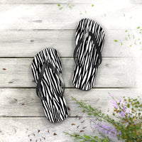 Zebra Print Flip Flops - Stylish Summer Footwear