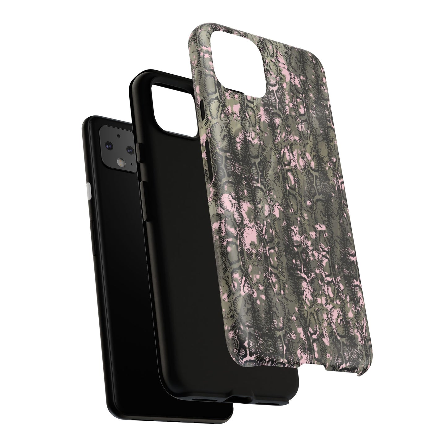 Camo Snake Pattern Phone Case – Rugged Protection Meets Bold Style  Turn heads while protecting your phone with this fierce camo snake pattern case—where urban edge meets outdoor grit.