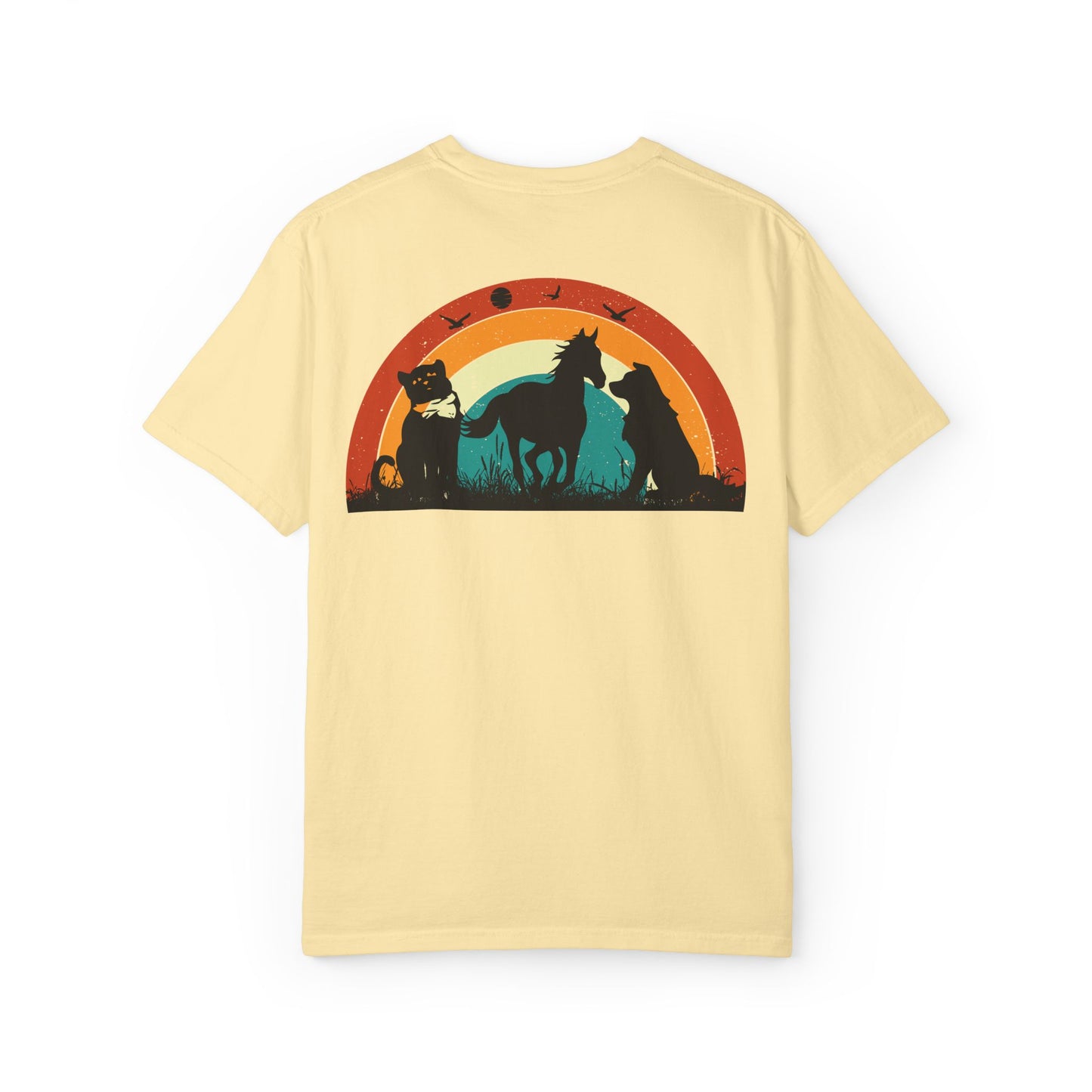 Rainbow Animal Scene Unisex T-Shirt - Nature Lover's Gift