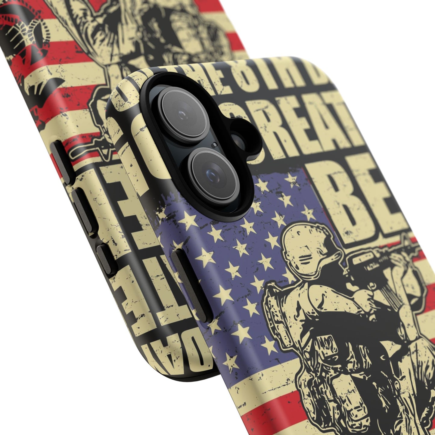 Military-Themed Phone Case - 'God Created Beer' Design
