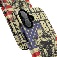 Military-Themed Phone Case - 'God Created Beer' Design