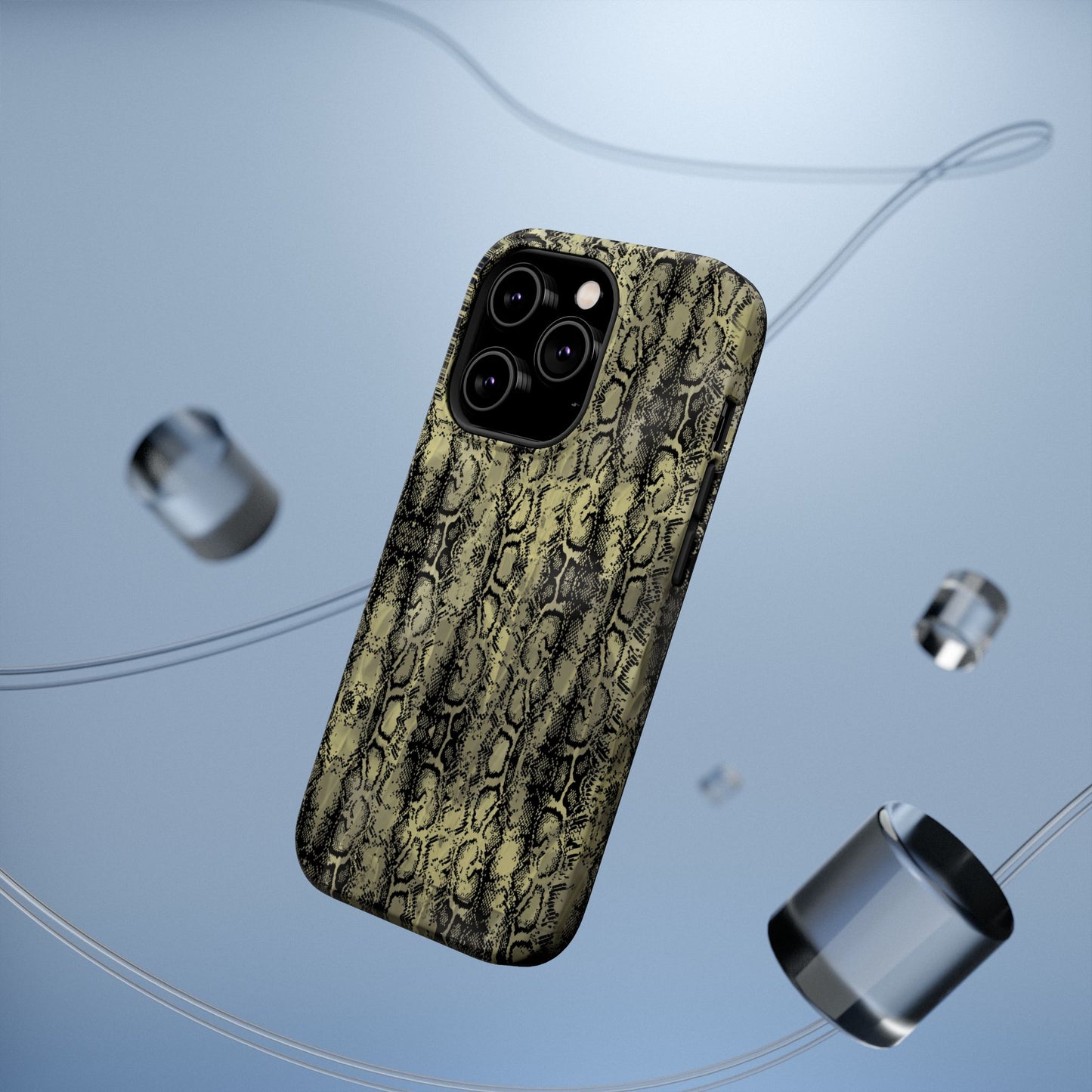 Stylish Snake Skin Magnetic Tough Case - Durable Protection for Your Phone