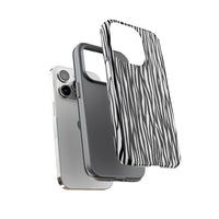 Tough Cases: Stylish Black and White Zebra Print Phone Case