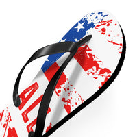 Baseball Themed Flip Flops - Patriotic Summer Footwear