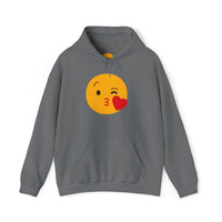 Kiss Emoji Hooded Sweatshirt | Unisex Heavy Blend™