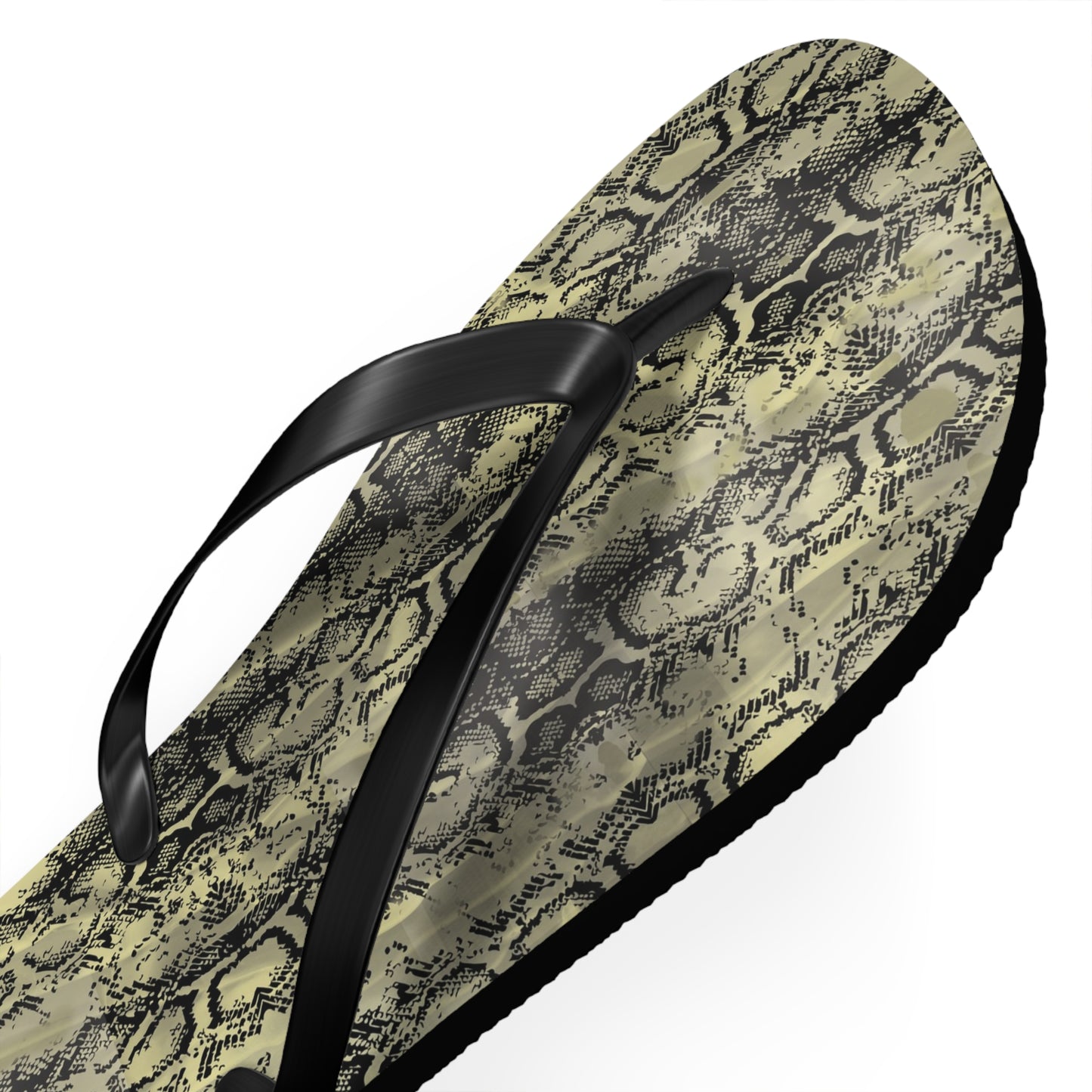Snakeskin Flip Flops - Trendy Summer Footwear for Beach Days