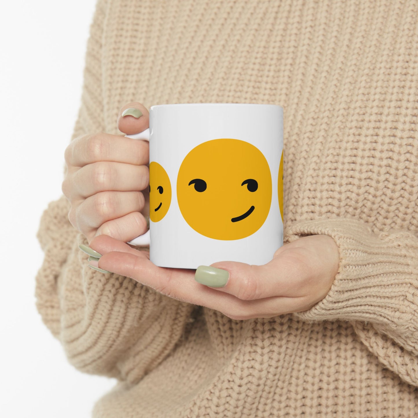 Happy Faces Ceramic Mug - 11oz & 15oz Coffee Cup for Positive Vibes