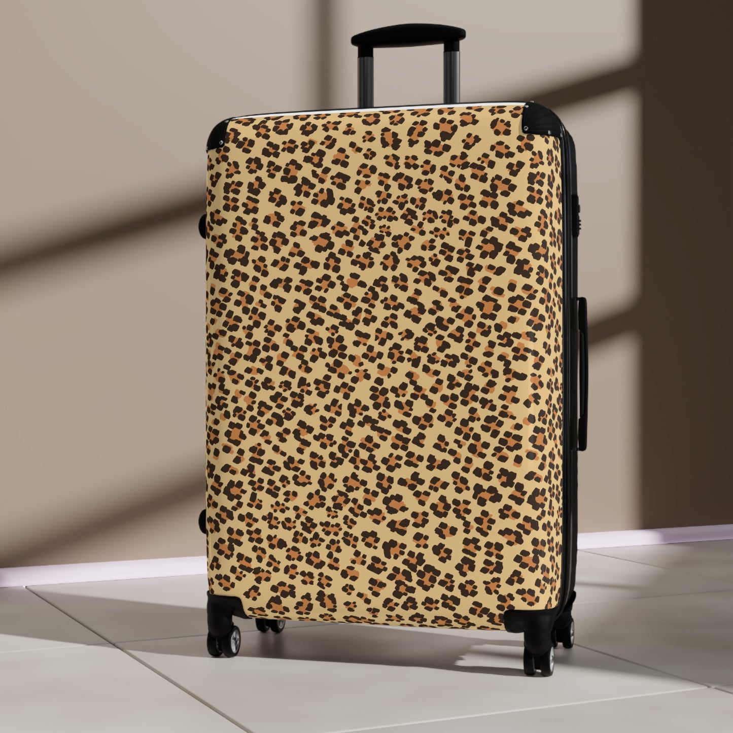 Stylish Leopard Print Carry-On Suitcase